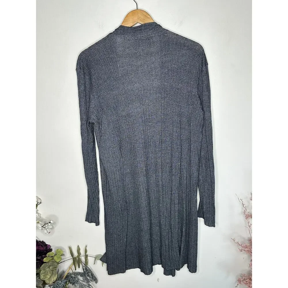 MM LAFLEUR The Graham Kimono Cardigan Textured Knit Marled Gray Sz XL $195 {X54}